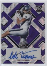 2022 Leaf Metal Draft Purple Wave 14/20 Cole Turner #BA-CT2 Auto 0q1p