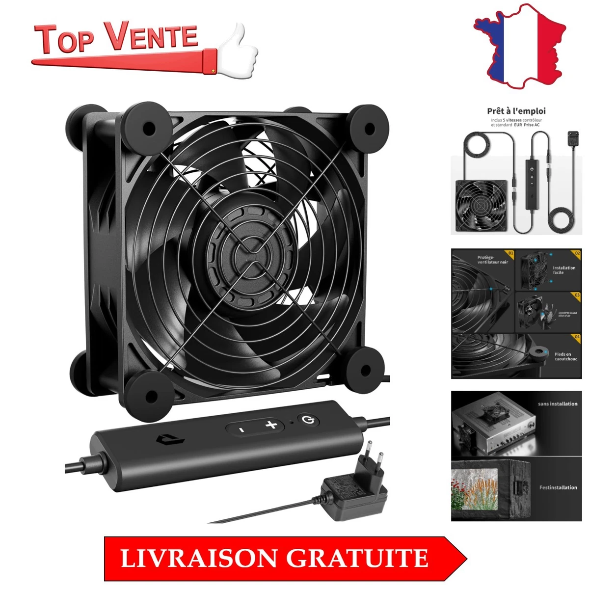 Lot De 33 Ventilateurs PC 120mm 1200 RPM - Refroidissement Boîtier - Neufs