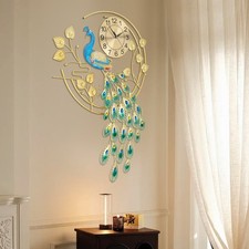 36.6" Luxury Large Wall Clock 3D Metal Living Room Wall Watch Decoration Home