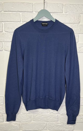Tom Ford Blue Mens Crew-Neck Sweater Size 48