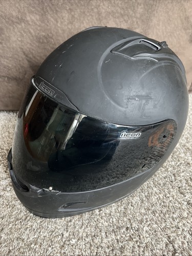ICON ALLIANCE Helmet Sz XL Matte Black HydraDry Pro Shield Full Face - Tinted - Bild 1 von 8