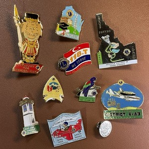 (Lot of 10) Lions Club Pins - Assorted Locals L-1
