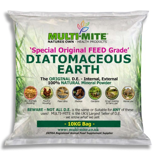 MULTI-MITE 10KG Bag Feed Grade Diatomaceous Earth DE Powder for Dogs Cats