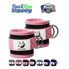 Adjustable Ankle Straps for Cable Machine - Stylish Pink Pair