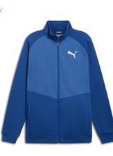 Mens Puma Contrast Fleece Full Zip Track Jacket XL Royal Blue New