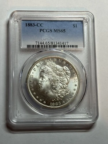 1883-CC Morgan Silver Dollar PCGS MS65 Blast White High Grade