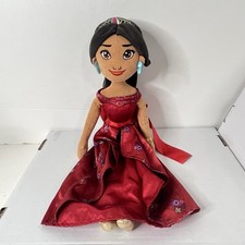 Disney Princess Elena of Avalor 19" Plush Stuffed Figure Doll Red Satin Dress