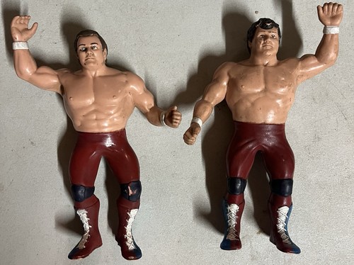 Vintage 1986 LJN Titan Sports WWF British Bulldogs...