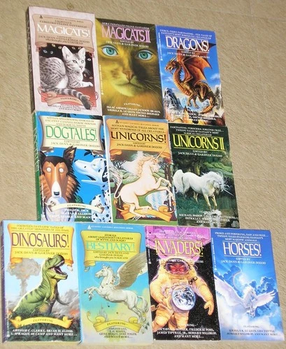 Lot of 10 ACE BOOKS Fantasy Paperbacks CATS! UNICORNS! DINOSAURS! DRAGONS!+