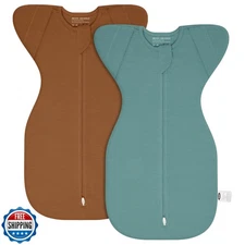 MEXXI Swaddle Baby Sleep Sack With Arms Up, 2 Pack Baby Transitional Swaddle 