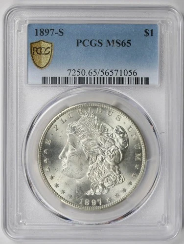 1897-S Morgan Dollar $1 MS 65 PCGS Secure Shield