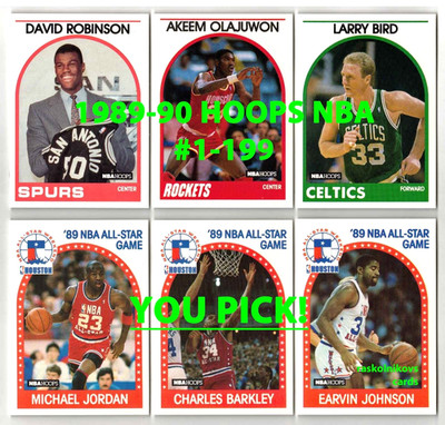 1989-90 NBA Hoops Cards #1-199 Complete Your Set $2 or 2 Card Minimum YOU PICK!