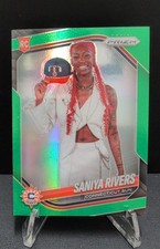 2025 Panini Prizm WNBA - Rookie Variation Saniya Rivers #150 Green Prizm (RC)