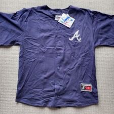 VTG 2001 MLB Logo Athletic Atlanta Braves Chipper Jones 10 Jersey NWT Large...