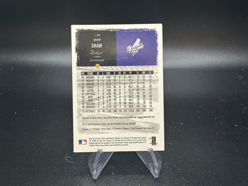 Jeff Shaw - 1999 Dodgers - 123 1999 Upper Deck - Picture 2 of 2