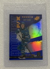 2024-25 SPx Holoview F/X Rookie Blue Macklin Celebrini #HV-48 #’d /399 Sharks RC