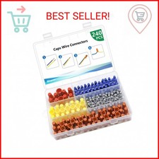 240 Pcs Electrical Wire Connectors Screw Terminals - Twist Nuts Caps Wire Connec