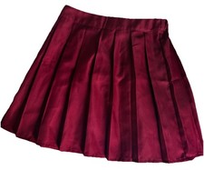 Scooby Doo Velma Cosplay Skirt Maroon Pleated Size Small Halloween Costume NEW