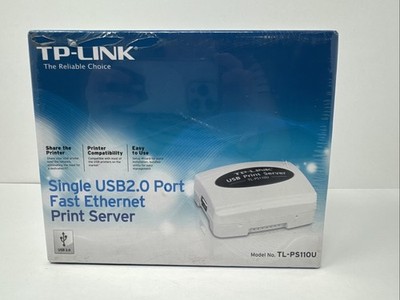 TP-LINK Single USB2.0 Port Fast Ethernet Print Server TL-PS110U (SEALED BOX) NEW