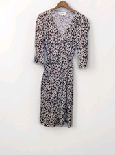BA&SH Floral Print Moroccan Crepe Elen Midi Wrap Dress Size 3 US 8 Boho Chic