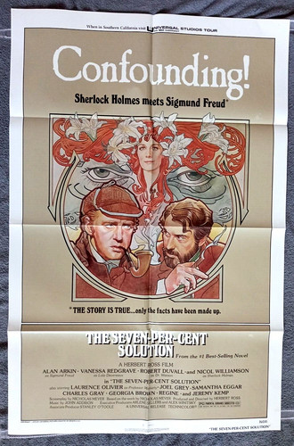 The Seven-Per-Cent Solution Movie Poster SHERLOCK HOLMES Duval ARKIN Olivier 76