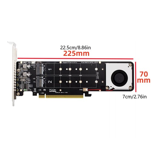 2280 SSD Expansion Split Card RAID 0 Mode Supports 4 Nvme M.2 PH44 PLUS - 第 8/11 張圖片