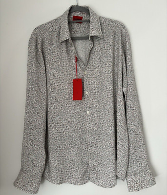HUGO BOSS RED TAG Ermo Multi NEW Men's Slim Fit CASUAL SHIRT Sz L