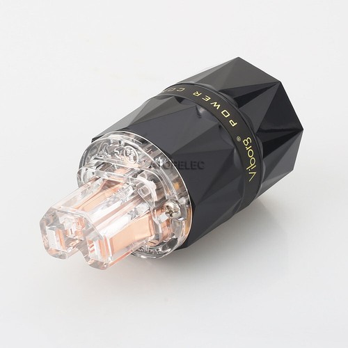 VIBORG 99.99% Pure Red Copper US Male / IEC Female Power Plug Connector HiFi 503 - Picture 6 of 6