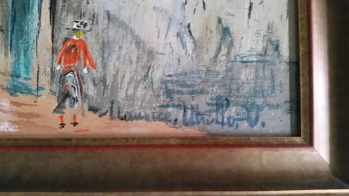Maurice Utrillo V - Paris Snow Scene - Signed Framed Art