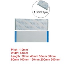 50Pin 1mm FFC FPC Flexible Flat Cable AWM VW-1 20624 80C 60V Connector Wire