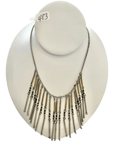ACO Jewelry - silver fringe tassel necklace