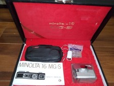 Minolta 16 MG-S Spy Camera Set Filters Flashgun RARE