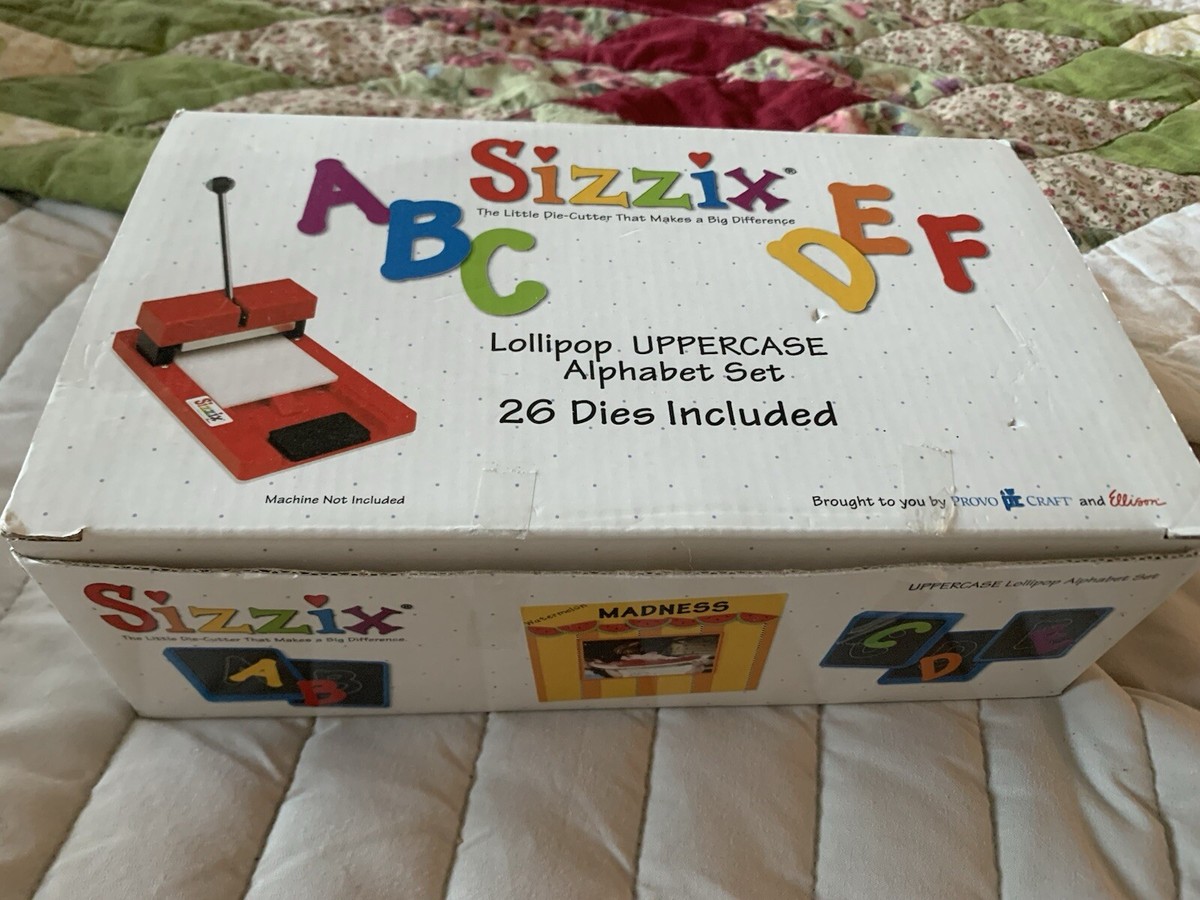 Sizzix Lollipop Upper Case Alphabet Die Cut Set - All 26 Letters