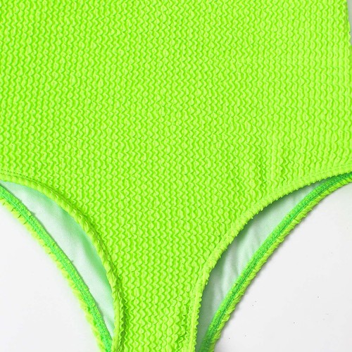 Girl Swimsuit Hawaii Jumpsuit Chest Padding Bodysuit Textured Summer Bow Knot - Picture 13 of 27