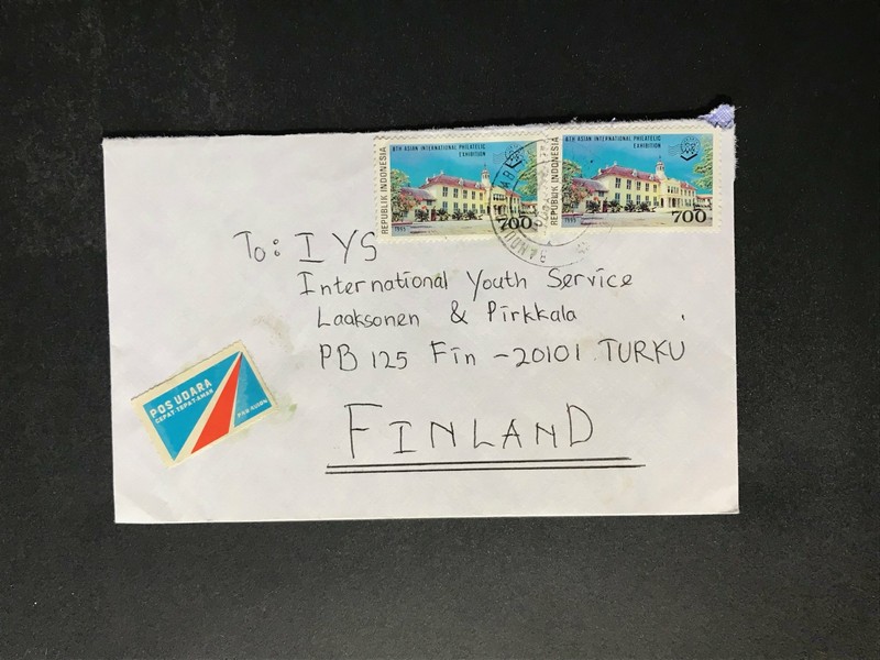 Indonesia #780//B242 Cover to Finland 1970-1999 Cover #928