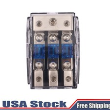 3 Way Mini ANL Blade Fuse Holder Stereo Car Audio Power Distribution Block