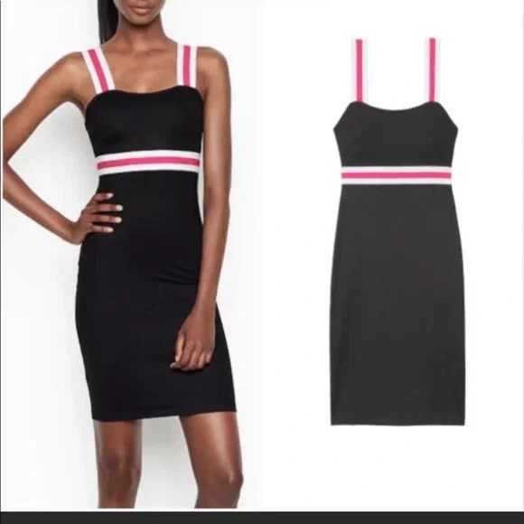 UNDERCOVER NUOVO Victoria’s Secret sport rosa abito a fascia taglia small body con reggiseno top sole VS