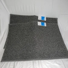 Set of 2 Room Essentials™ 17"x24" Boucle Memory Foam Bath Rug Dark Gray