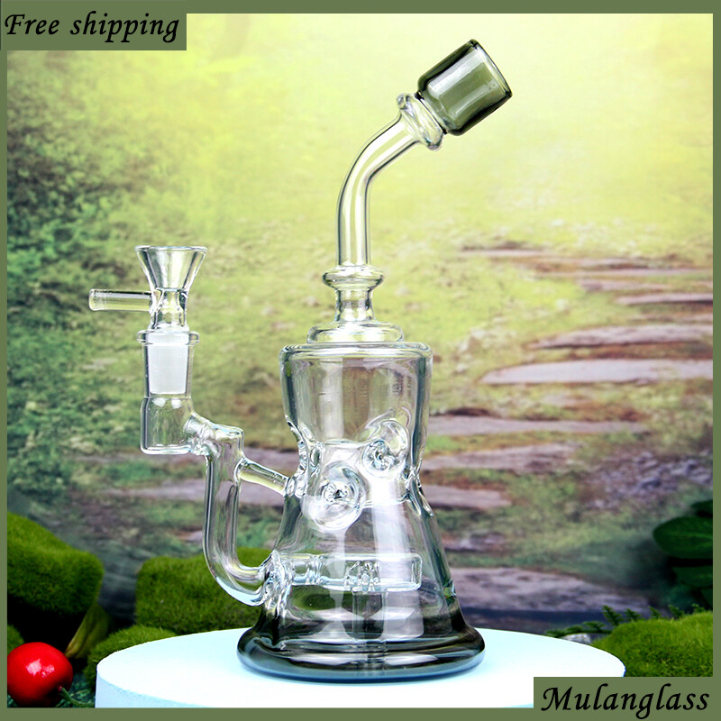 8Inch Glass Bong Super Great Glass Water Pipe Thickness Glass Recycler Bongs