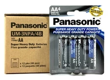 24x Panasonic AA 1.5V Batteries Heavy Duty Power Carbon Zinc Double A - Exp 2027
