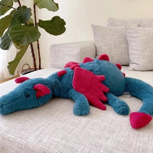 Jelly Cat 50cm Blue Dinosaur Plush Doll Home Decoration Pet Interactive Toy - Picture 4 of 9