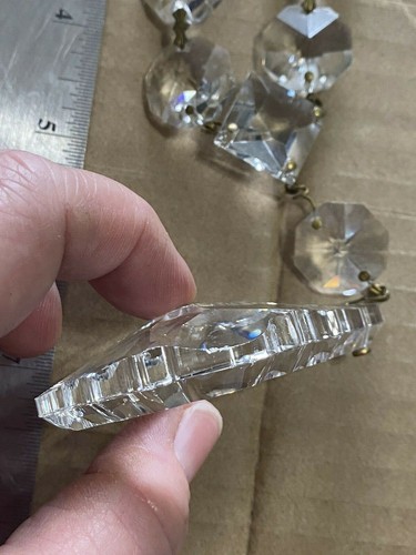 VTG Crystal Chandelier Maria Theresa Chandelier Parts - 8 Crystal Prism Strands - Picture 10 of 12