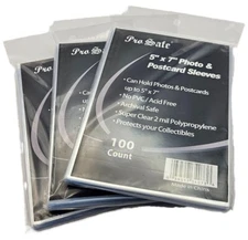 (300-Count) Pro-Safe 5" x 7" Photo & Postcard Sleeves 2 Mil Archival Safe 5x7