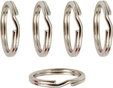 Easy Open dog cat pet ID disk tag spring steel link hoop split ring connector