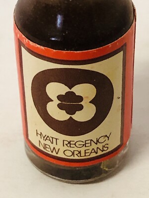 Vintage Miniature Tabasco Sauce Full Glass Bottle Hyatt Regency New Orleans LA