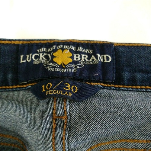 Lucky Brand Jeans Straight Denim Women Size 10 30 Dark Wash Blue 5 Pocket - Picture 5 of 9