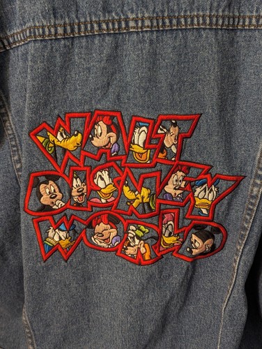 Vtg  90s ,Y2k,  Mickey Inc/ Denim Jean Jacket Mickey Mouse Embroidered  - Picture 1 of 16