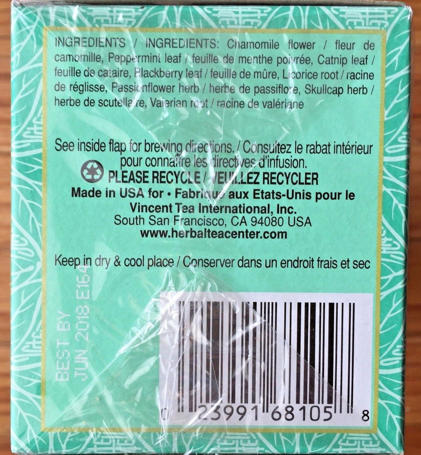 Triple Leaf Brand- Special Relaxing Herbal Tea, 20 Tea Bags
