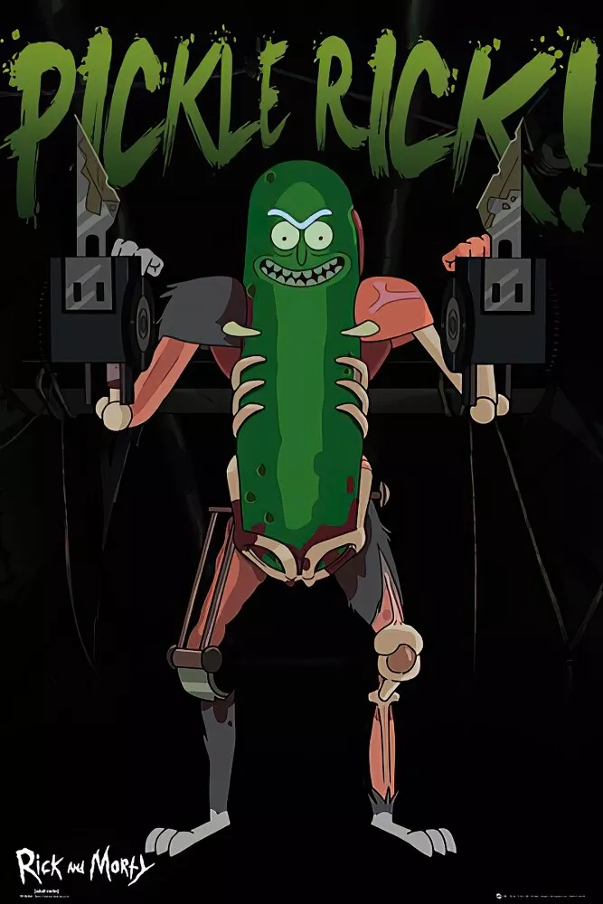 Rick and Morty, Nike, pickle rick, art, cartoon, animated, Rick