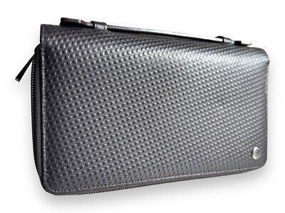 Alfred Dunhill Double Zip Brown Leather Organiser Card Wallet